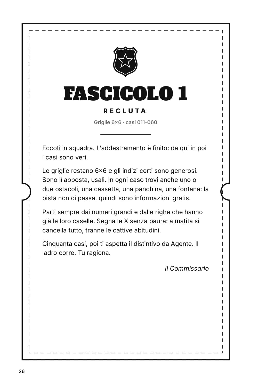 Si apre il Fascicolo 1